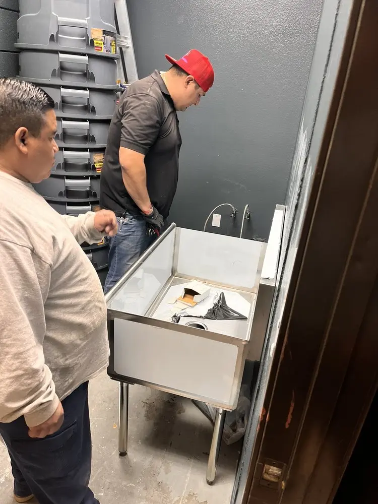 Commercial plumbing and sink installation in Mouzon
